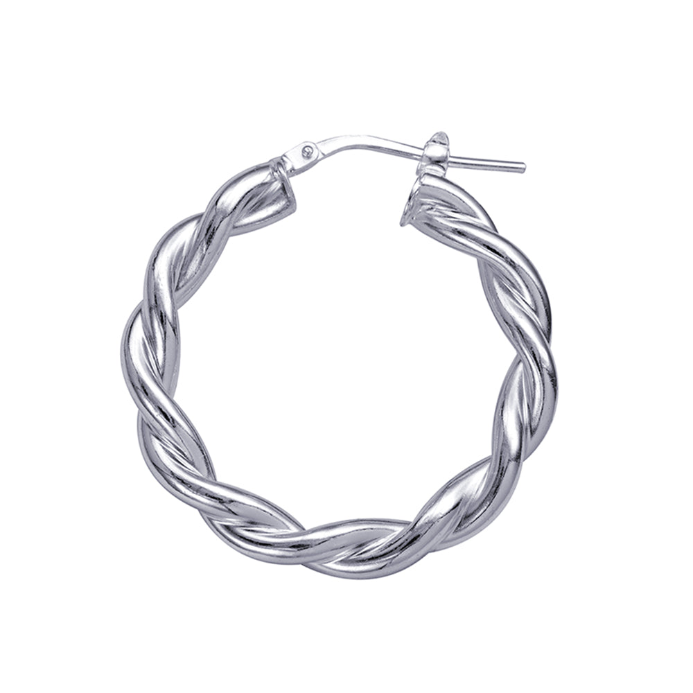 Italian Fancy Twist Hoop Earrings