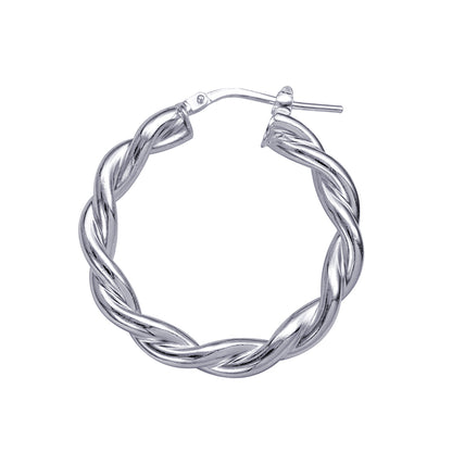 Italian Fancy Twist Hoop Earrings