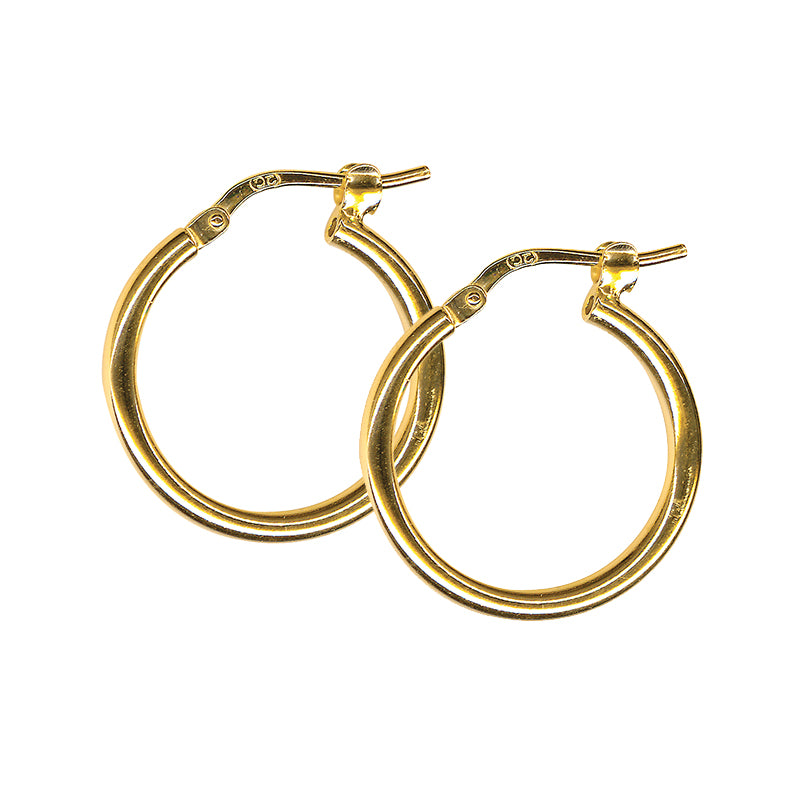 2mm Italian Plain Hoop Earrings