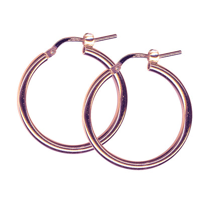 2mm Italian Plain Hoop Earrings