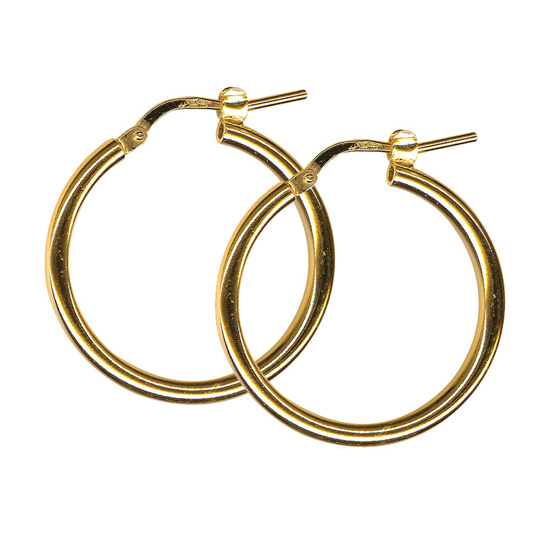 2mm Italian Plain Hoop Earrings