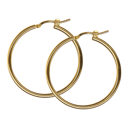 2mm Italian Plain Hoop Earrings