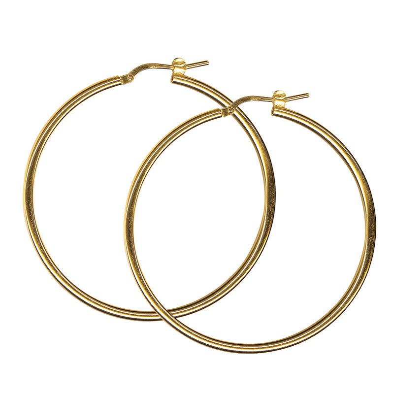 2mm Italian Plain Hoop Earrings