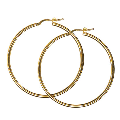 2mm Italian Plain Hoop Earrings