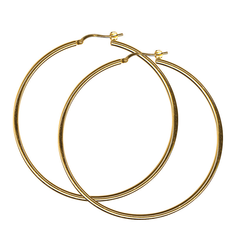 2mm Italian Plain Hoop Earrings