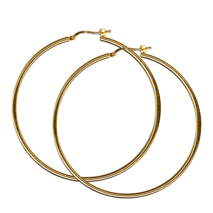 2mm Italian Plain Hoop Earrings
