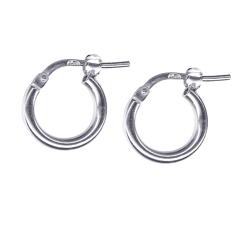 2mm Italian Plain Hoop Earrings