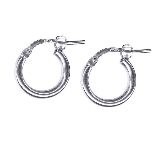 2mm Italian Plain Hoop Earrings