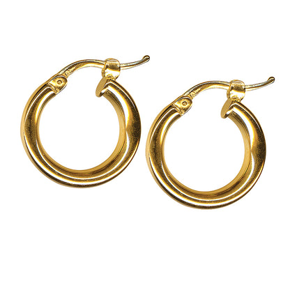 3mm Italian Plain Hoop Earrings