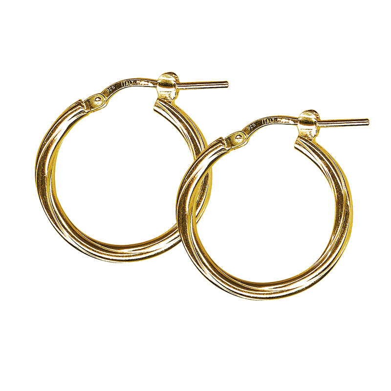 2mm Italian Twist Hoop Earrings