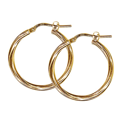 2mm Italian Twist Hoop Earrings
