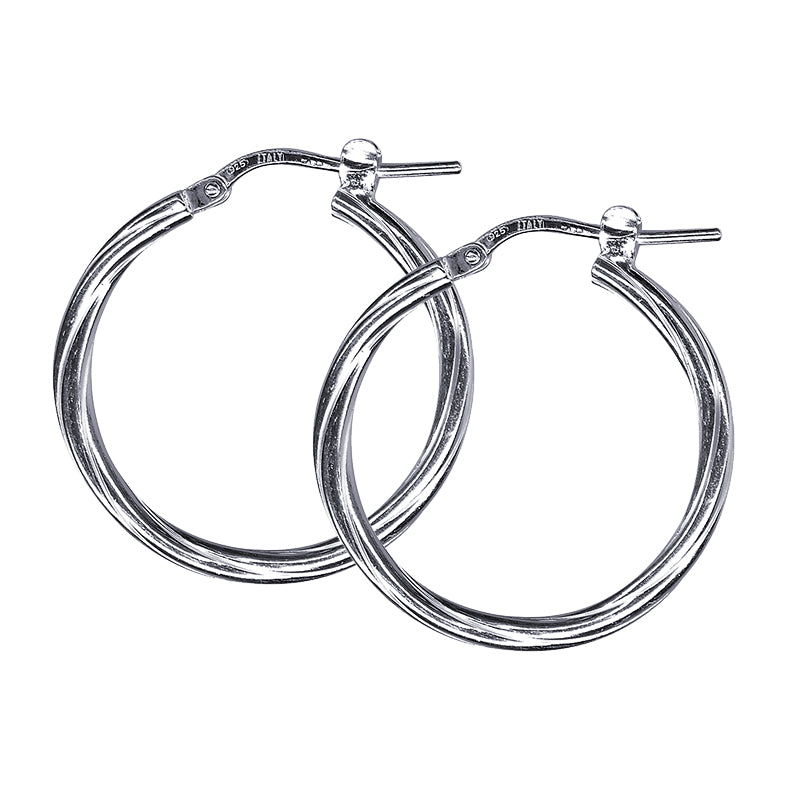 2mm Italian Twist Hoop Earrings