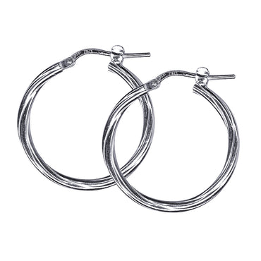 2mm Italian Twist Hoop Earrings