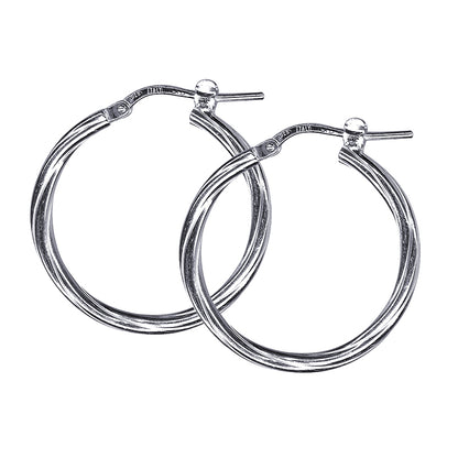 2mm Italian Twist Hoop Earrings