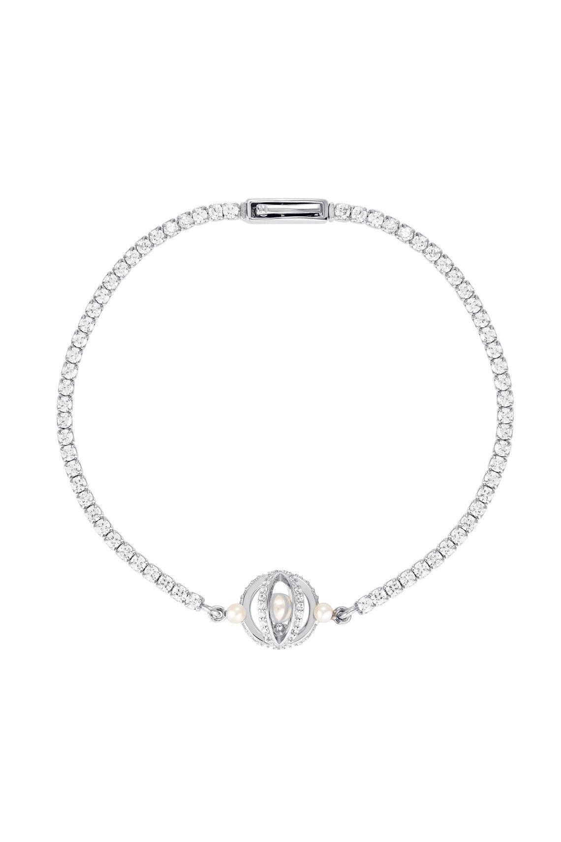 GEORGINI Majesty Freshwater Pearl And Cubic Zirconia Bracelet