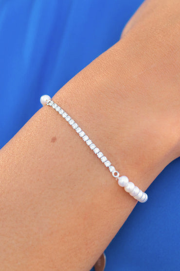 GEORGINI Oceans Whitehaven Freshwater Pearl Tennis Bracelet