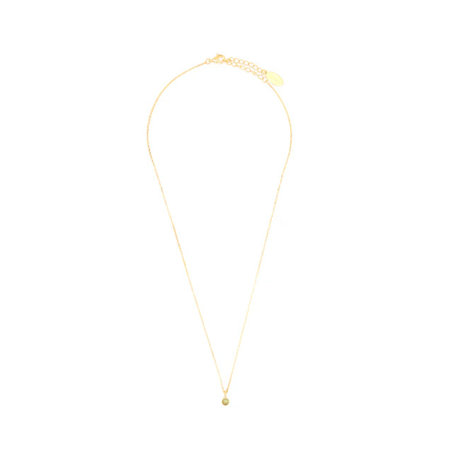 NATURAL PERIDOT AND DIAMOND AUGUST PENDANT GOLD