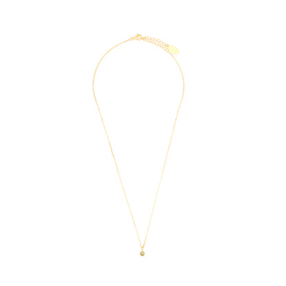 NATURAL PERIDOT AND DIAMOND AUGUST PENDANT GOLD