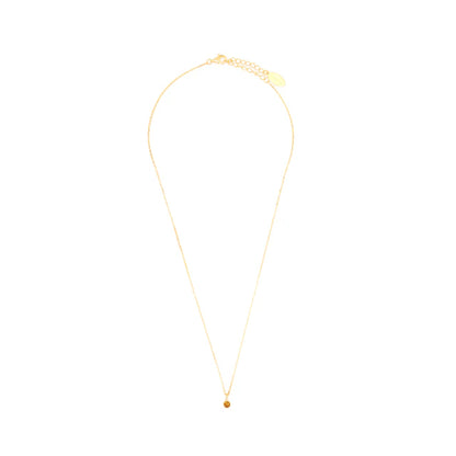 NATURAL CITRINE AND DIAMOND NOVEMBER PENDANT GOLD