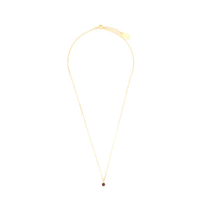 NATURAL AMETHYST AND DIAMOND FEBRUARY PENDANT GOLD