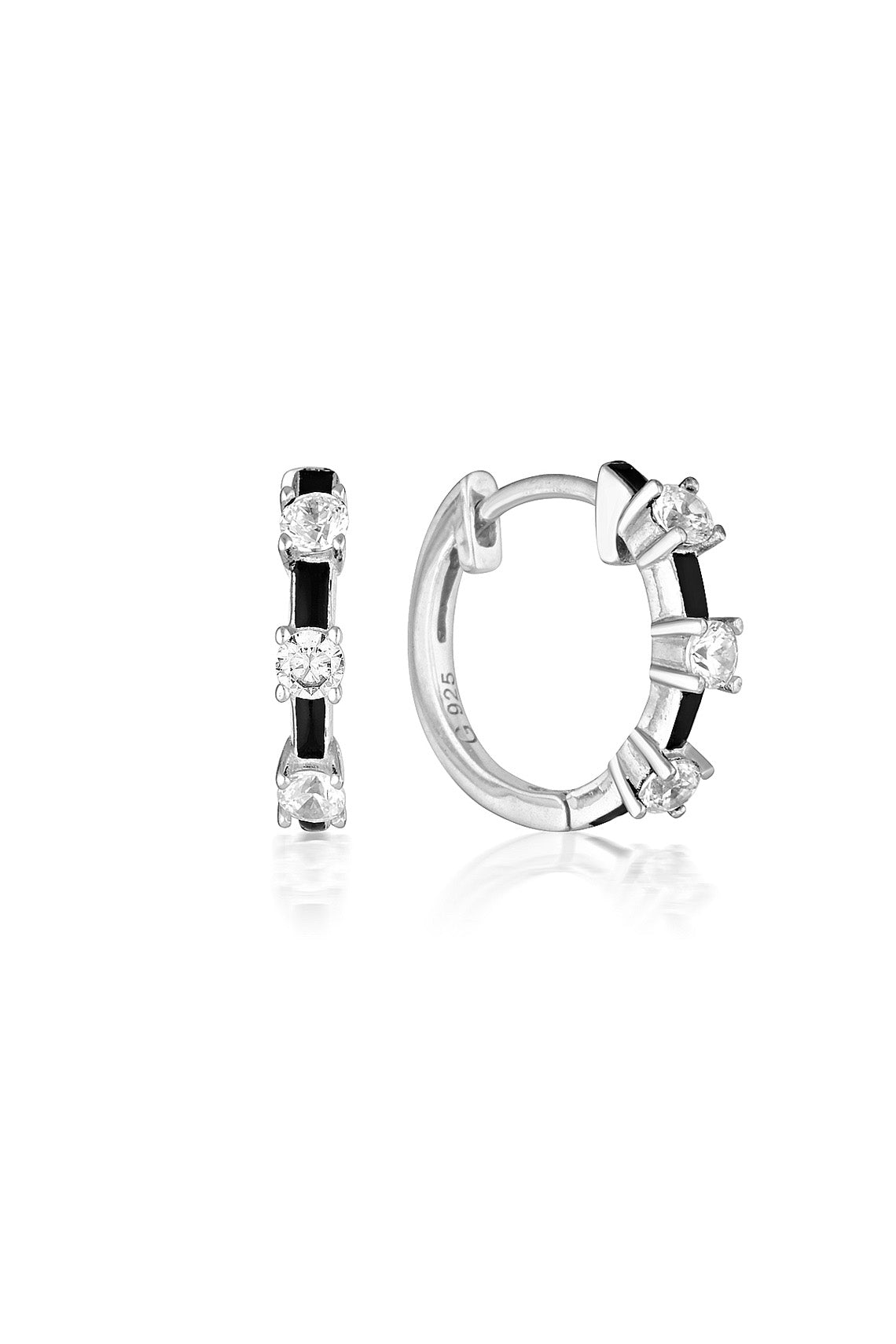 GEORGINI Reflection Enamel Hoop Earrings