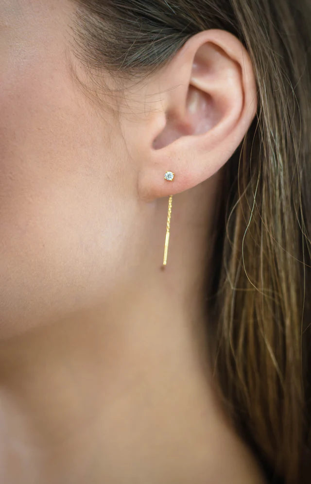 A CHRISTMAS JOURNEY KIARA THREADER EARRING GOLD
