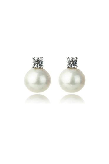GEORGINI Noosa Freshwater Pearl And Morganite Cubic Zirconia Earrings
