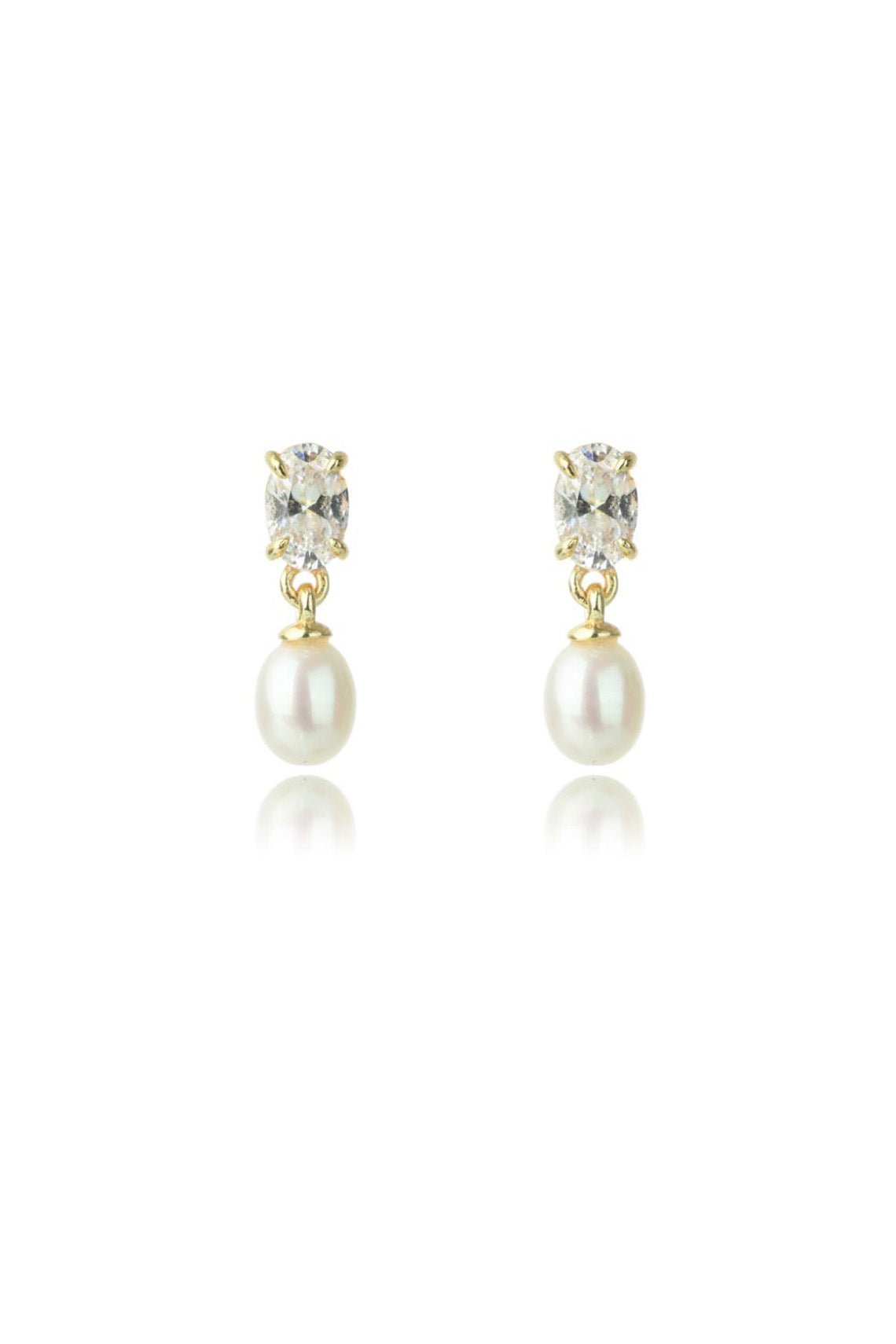 GEORGINI Oceans Whitsundays Freshwater Pearl Earrings Sapphire Blue