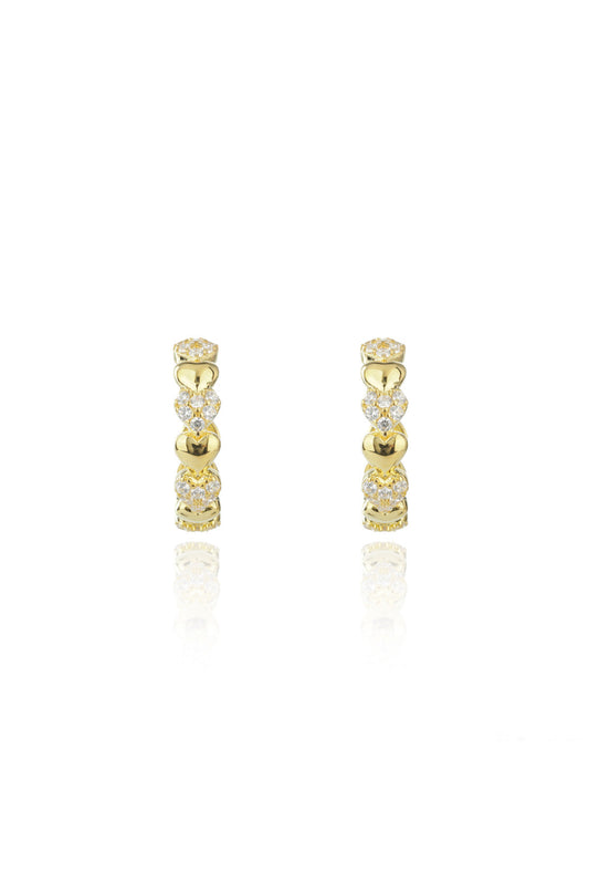 GEORGINI Sweetheart Sparkly Heart Hoops