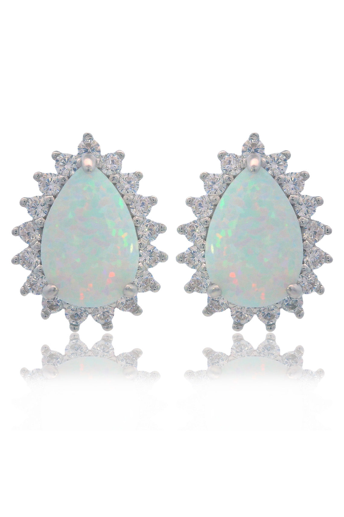 GEORGINI Opal Glow Rozelle White Created Opal Earrings
