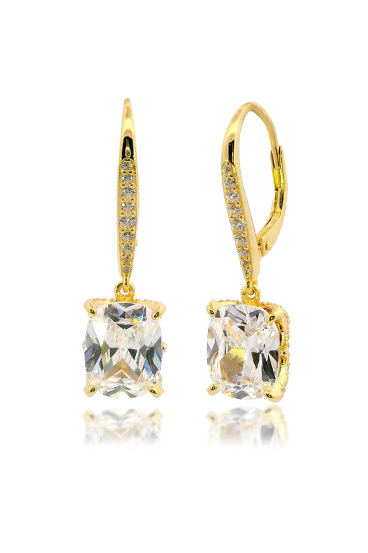 GEORGINI Sydney Soirée Elaine Cushion Cut Drop Earrings