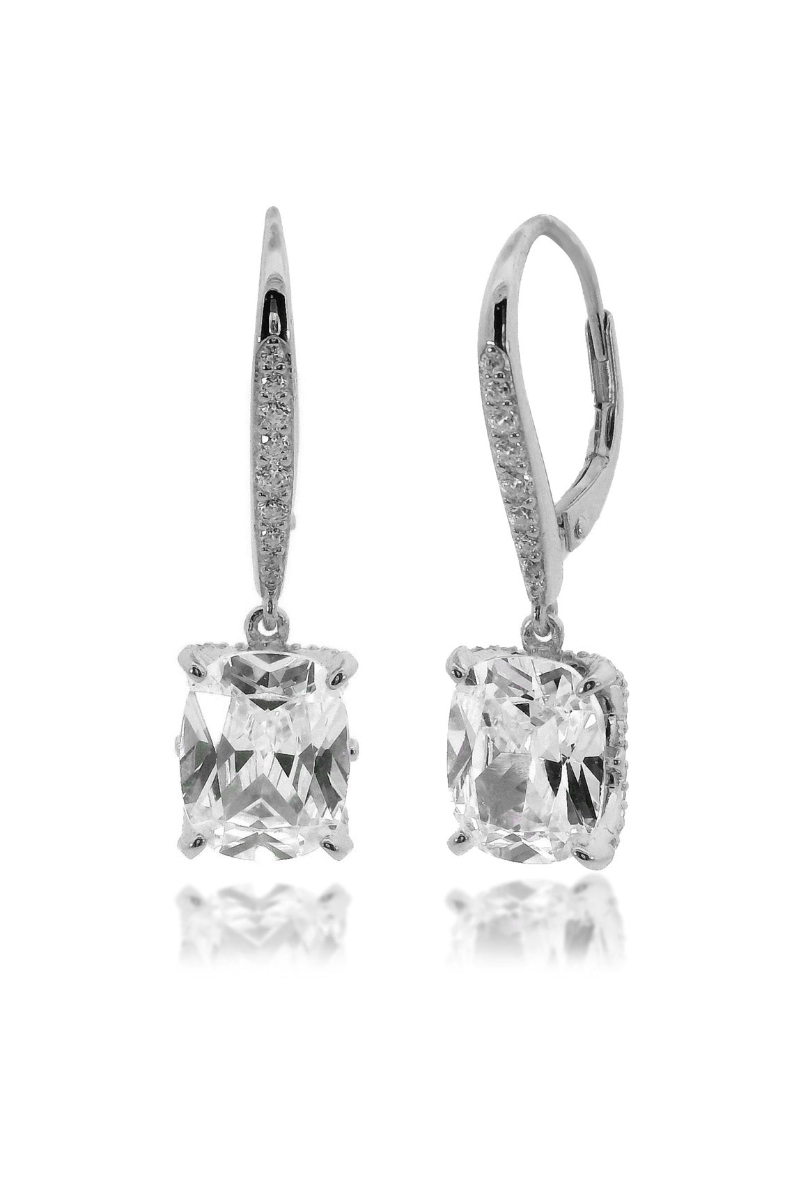 GEORGINI Sydney Soirée Elaine Cushion Cut Drop Earrings