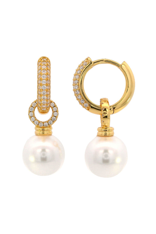 GEORGINI Adagio Duo Hoop Pearl Earring
