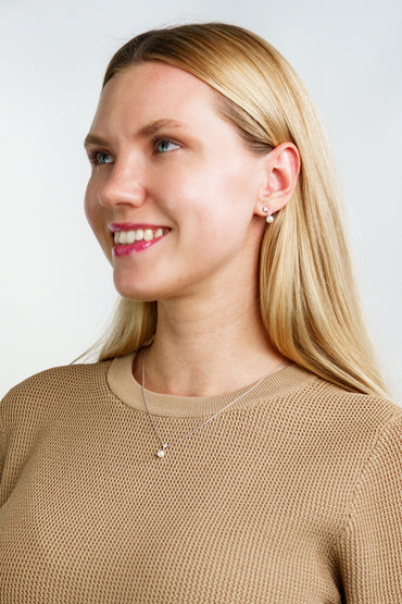 GEORGINI Adagio Touch Of Sparkle Dangle Drop Pearl Earrings