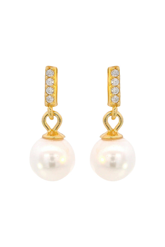 GEORGINI Adagio Effortless Glow Bar Dangle Pearl Earrings
