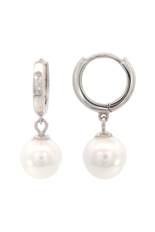 GEORGINI Adagio Nine-2-Five Pearl Hoop Earrings