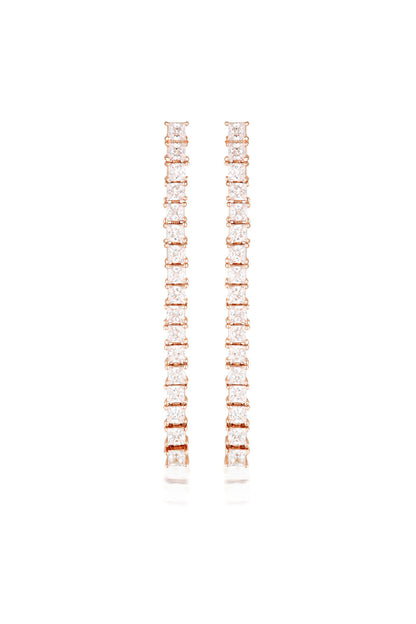 ICONIC BRIDAL VERA EARRINGS ROSE GOLD