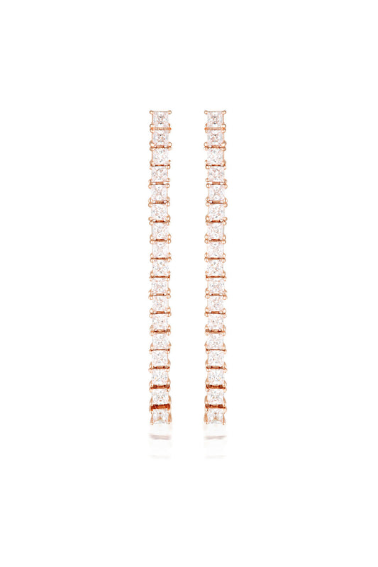 ICONIC BRIDAL VERA EARRINGS ROSE GOLD