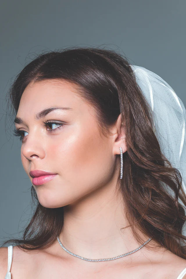 ICONIC BRIDAL VERA EARRINGS SILVER
