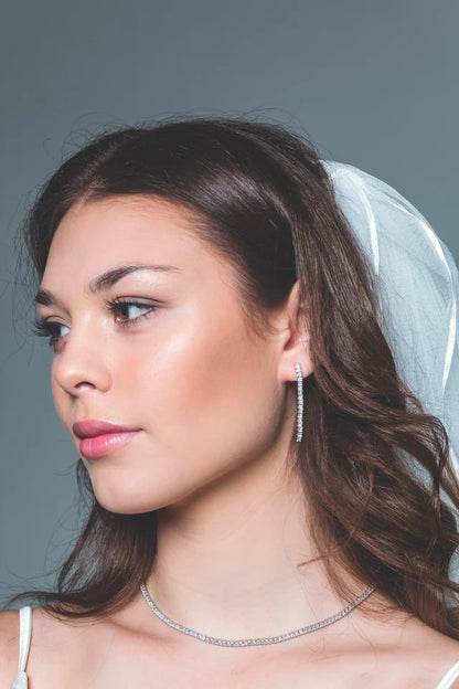 ICONIC BRIDAL VERA EARRINGS SILVER