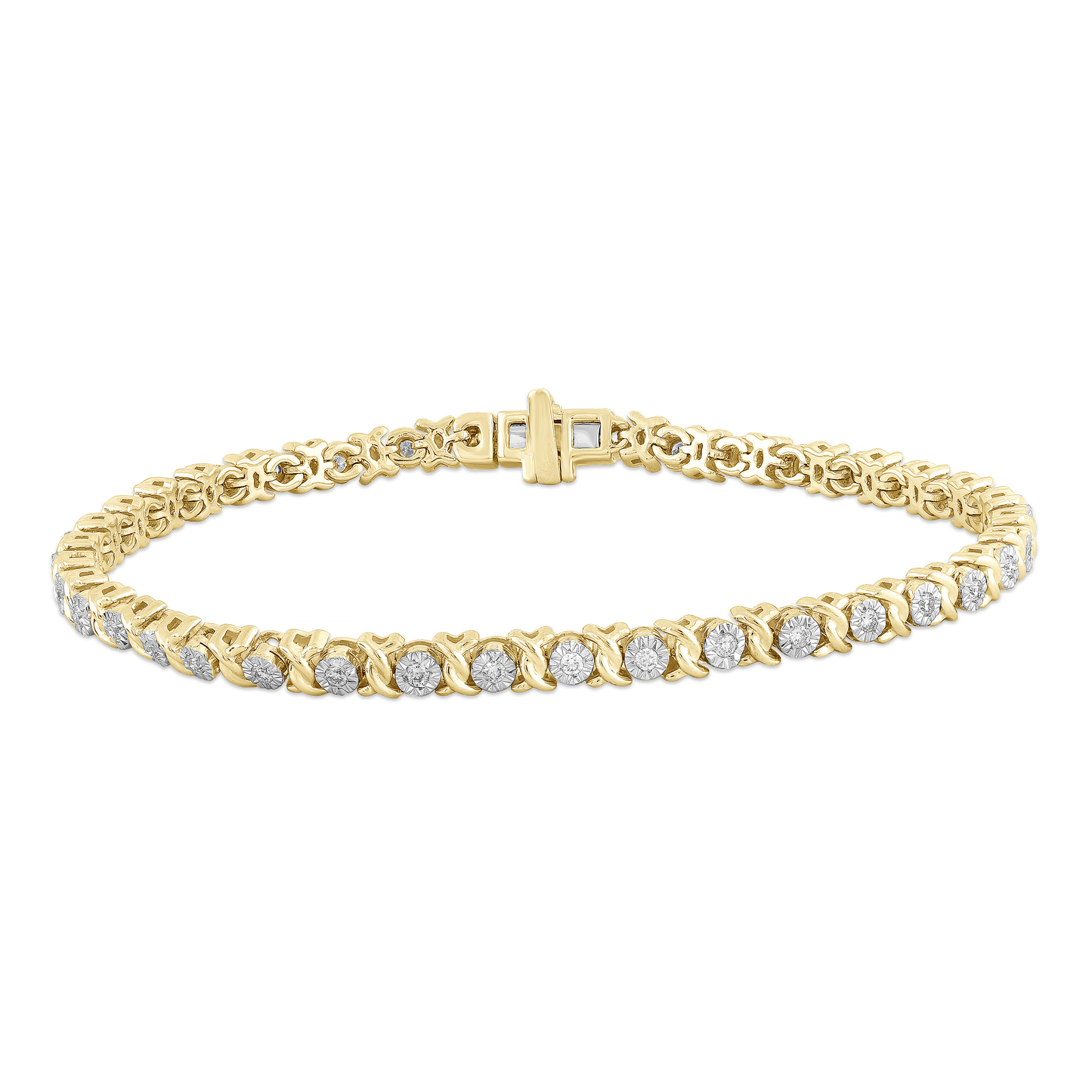 Bracelet with 0.50ct Diamonds in 9K Yellow Gold