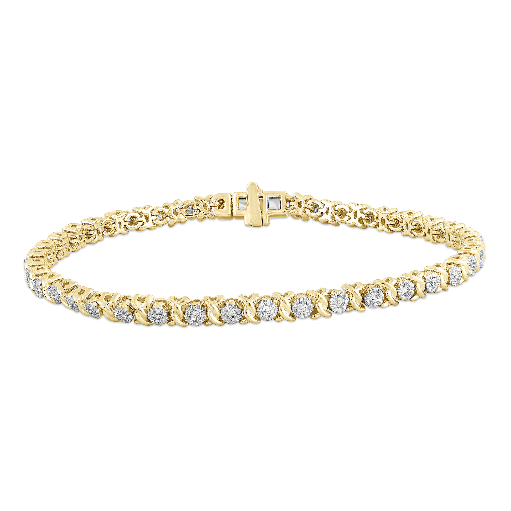 Bracelet with 0.50ct Diamonds in 9K Yellow Gold