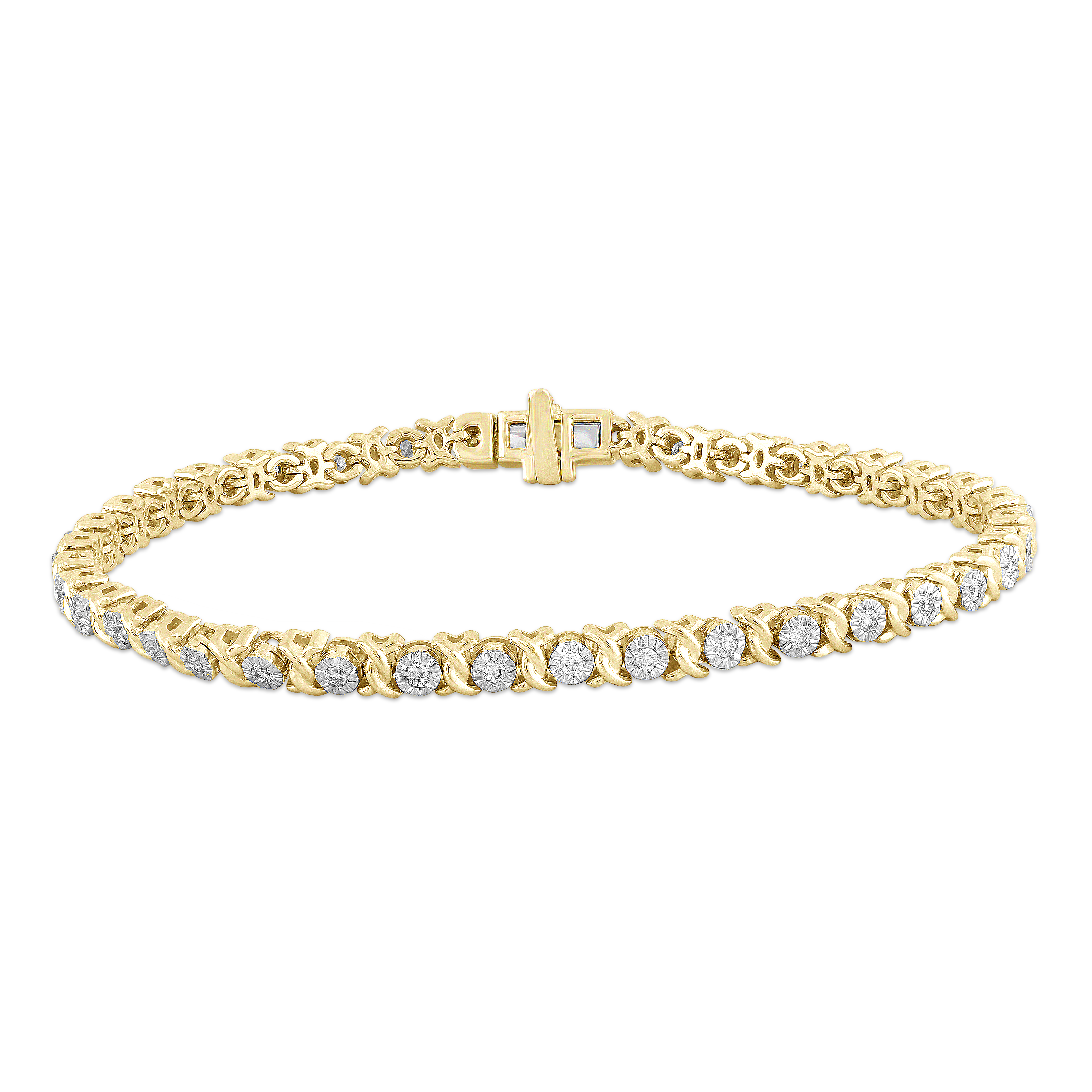 Bracelet with 0.50ct Diamonds in 9K Yellow Gold