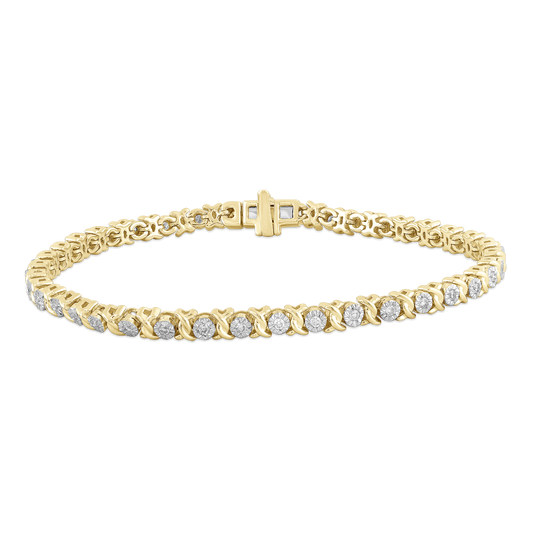 Bracelet with 0.50ct Diamonds in 9K Yellow Gold