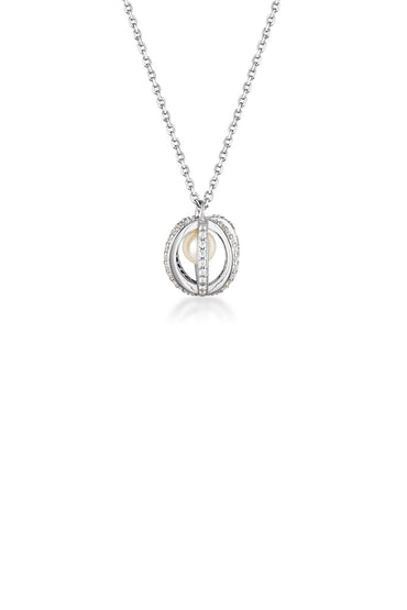 GEORGINI Majesty Freshwater Pearl And Cubic Zirconia Pendant
