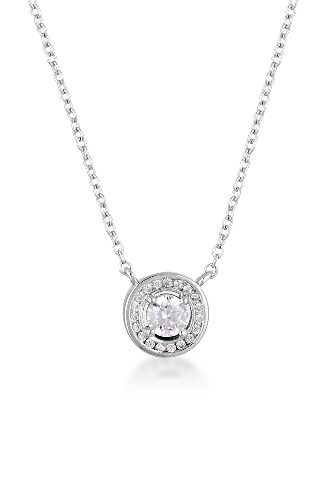 GEORGINI Milestone Sapphire Nano And White Cubic Zirconia Halo Pendant