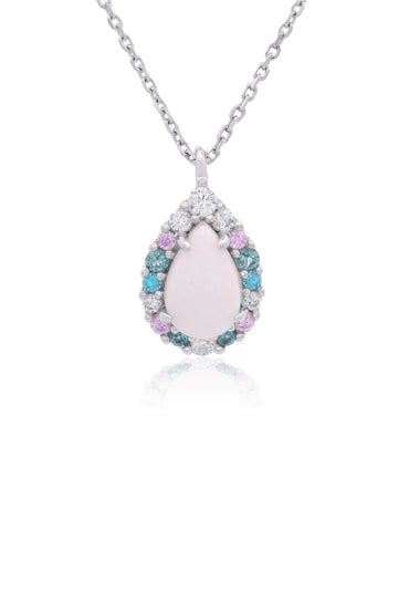 GEORGINI Wisteria Created Opal Floribunda Pendant