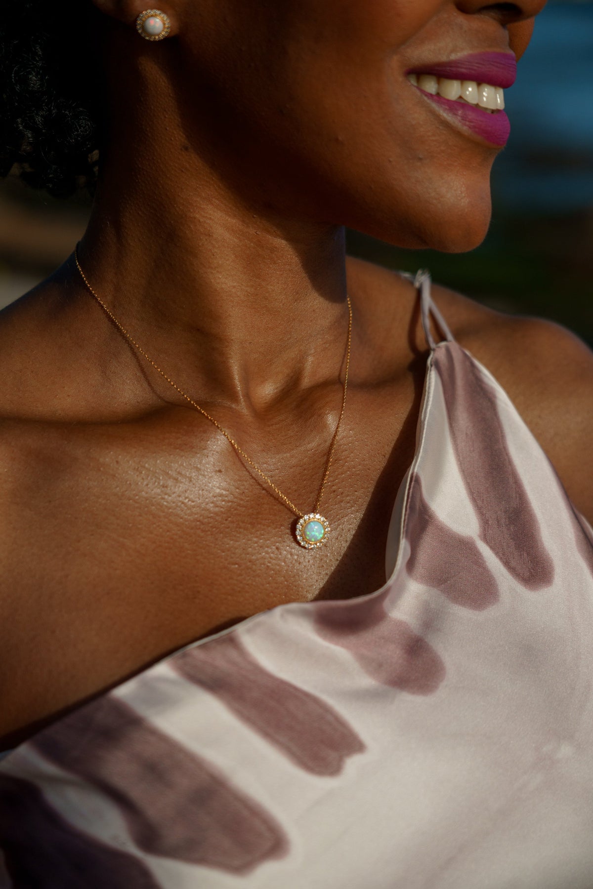 GEORGINI Opal Glow Marrinawi White Created Opal Pendant