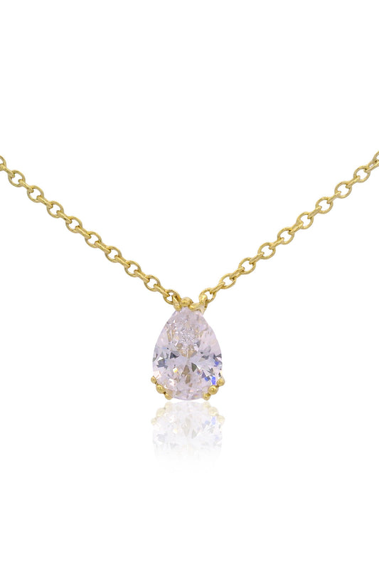 GEORGINI Elegant Essentials 7mm Pear Cut Hidden Halo Pendant