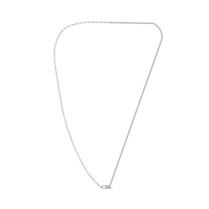 GEORGINI Alchemy Paperclip Curb Fob Necklace